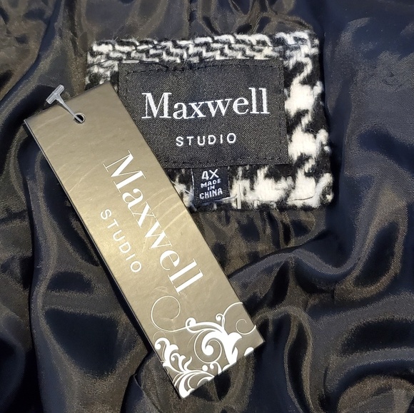 MAXWELL ◇ FAUX WOOL PLAID PEACOAT ◇ NWT - Picture 8 of 8